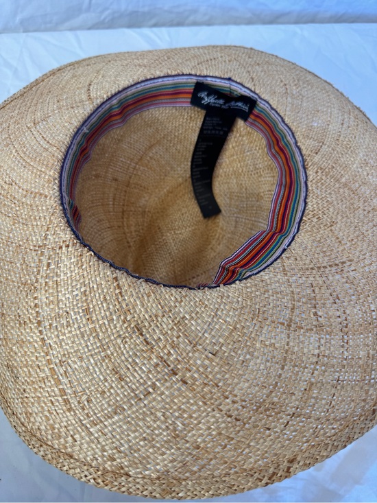 Raffaello Bettini Italian Straw Sun Hat with White Bow Band main image 8